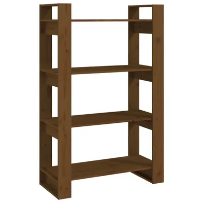 Obrázok produktu pre vidaXL Regál/rozdeľovač izieb medovo hnedý 80x35x125 cm masívne drevo