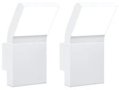 Immagine prodotto di vidaXL Luci da parete per esterni a LED 2 pz. Alluminio pressofuso bianco