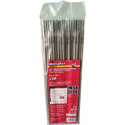 Image de Mecafer 30 Électrodes rutiles ACIER Ø 3,25 mm longueur 300 mm