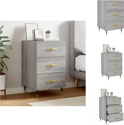 Produktbild von vidaXL Nachttisch Grau Sonoma 40x40x66 cm Holzwerkstoff -  Nachttische