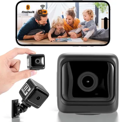 Zdjęcie produktu dla Miniaturowa kamera monitoringu - kamera WLAN HD - do użytku wewnętrznego - 8 godzin pracy w trybie czuwania - rozdzielczość 1080p - czarna