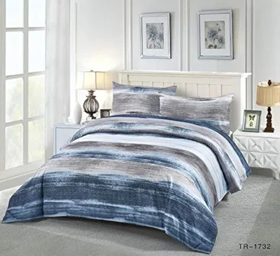 Productafbeelding van Dekbedovertrek 290 x 240 cm, 100 procent katoen, met ritssluiting, voor slaapkamer