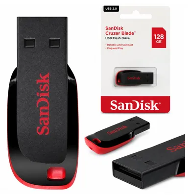 Zdjęcie produktu dla SanDisk pendrive 128GB USB 2.0 Cruzer Blade