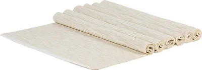 Produktbild von Nicola Spring Baumwollstoff-Tischsets - Hitzebeständige KÃ1/4che Esstisch Matten Set - 45 x 34,5 cm - Natural - Pack von 6