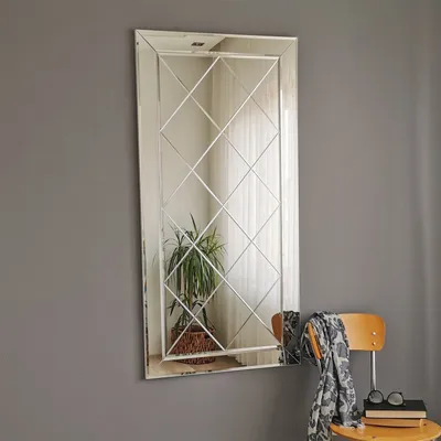 Obrázek produktu pro Skye Decor, A306D- A306DNOS, stříbrná, nástěnné zrcadlo, 130x65 cm, 100% MDF