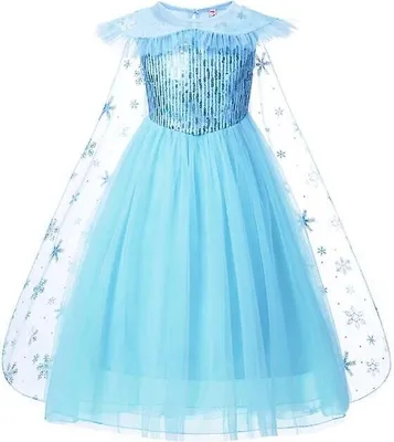 Produktbild von Gefrorene Mädchen Elsa Cosplay Kleid Kostüm Mädchen Schneekönigin120cm