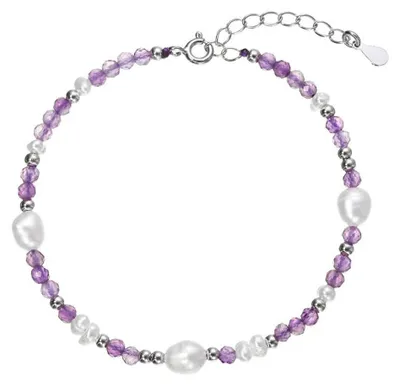 Immagine prodotto di Bracciale in argento con perle e ametiste, modello 13113.3