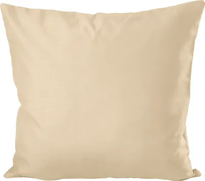 Produktbild von Kissenhülle Seidenglanz uni Kissenbezug beige sand 60x60