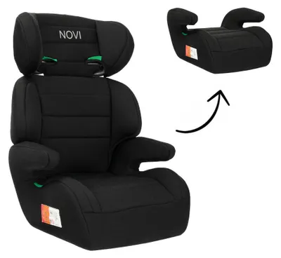 Produktbild von Novi Baby Charly Premium Autositz – i-Size – Gurtbefestigung – Schwarz – Geeignet für Kinder von 126 bis 150 cm