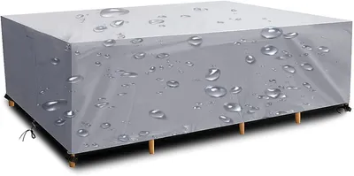 Produktbild von Schutzhš¹lle fš¹r Gartenm?bel šC Wasserdichte, UV-best?ndige 420D Oxford-Plane šC Tischabdeckung fš¹r den Au?enbereich, 130 x 130 x 74 cm