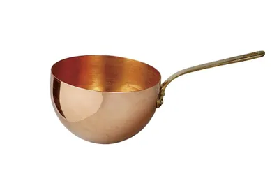 Produktbild von Zabaioneschüssel aus Kupfer mit Messinggriff Zuckertopf Kasserolle °20cm 1,8L Profi Qualität
