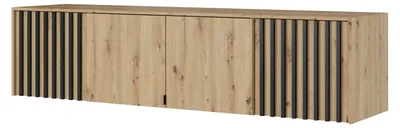 Obrázek produktu pro Nástavba na šatní skříň MARFA - šířka 205 cm, dub artisan / černá