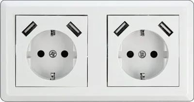 Produktbild von DELOCK Einbausteckdose mit 4 x USB Typ-A Ladeport 2 x 2,8 A