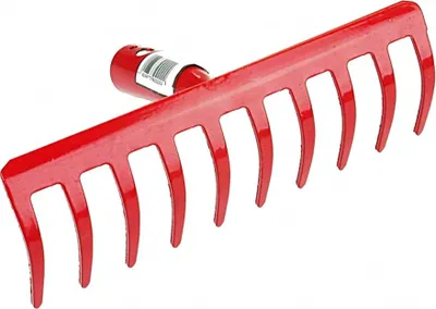 Produktbild von Polar 2222 Stahl-Rechen 23 cm breit mit 10 Zinken und konischer Dülle