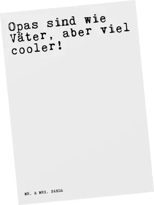 Produktbild von Mr. & Mrs. Panda Postkarte Opas sind wie Väter,... - Weiß - Geschenk, Opa, Papa, Sprüche, einzelkarte, Spruch Weisheiten Zitate Lustig Weisheit Worte, Ansichtskarte