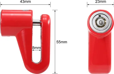 Obrázek produktu pro OPPWONG zámek kotoučové brzdy, držák zámku na kolo, zámek na kotouč, visací zámek na horské kolo s klíči, bezpečnostní zámek na kolo pro motocykl, kolo, skútr,