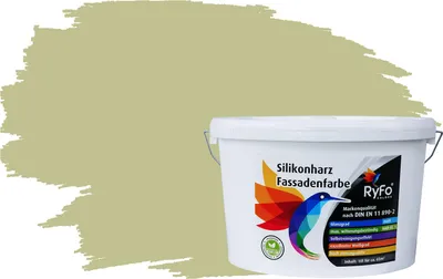 Produktbild von RyFo Colors Silikonharz Fassadenfarbe Lotuseffekt Trend Pistazie 10l - bunte Fassadenfarbe, weitere Grün Farbtöne und Größen erhältlich, Deckkraft Klasse 1