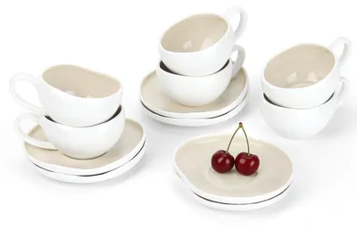 Obrázek produktu pro Omgoods – Sada 6 keramických šálků na espresso a kávu