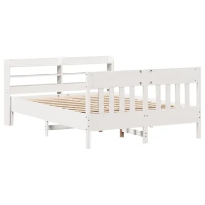 Obrázok produktu pre Posteľ bez matraca biela 160x200 cm masívna borovica