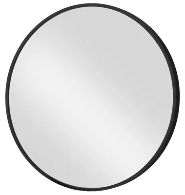 Produktbild von SONGMICS Wandspiegel, Spiegel rund, Metallrahmen, 80 cm d, für Bad, Wohnzimmer, Schlafzimmer, Flur, schwarz