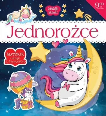 Zdjęcie produktu dla Naklejki iskierki z brokatem. Jednorożce