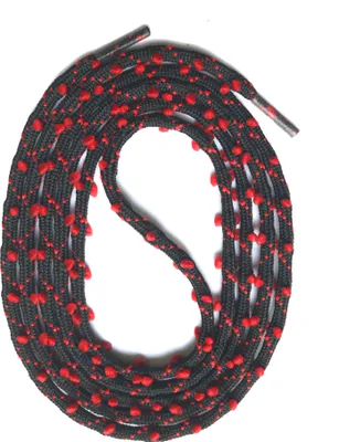 Produktbild von SNORS zweifarbige Rundsenkel - SCHWARZ / ROT - 3mm - 130cm