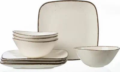 Immagine prodotto di Ritzenhoff & Breker CASA Tafelservice 8-tlg., Geschirrset, Service, Quadratisch / Rund, Porzellan, Creme, 83729