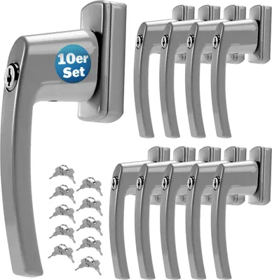 Immagine prodotto di Deuba Maniglia per Finestra con Serratura 10x Chiusura a Chiave Perno 35mm Maniglie di Sicurezza
