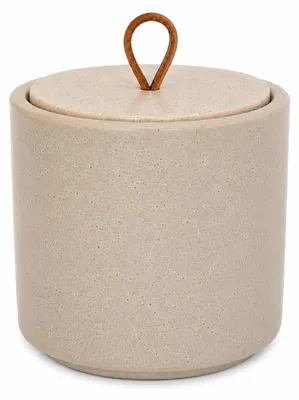 Zdjęcie produktu dla Ceramiczny pojemnik z pokrywką w kolorze taupe