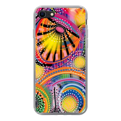 Produktbild von MuchoWow® Handyhülle Schutzhülle Hülle für iPhone SE 2022 Formen - Kunst - Muster - Psychedelisch Silikon Softcase Handy Hülle - Schutzhülle