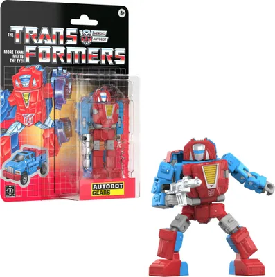 Zdjęcie produktu dla Transformers G1 Retro – Autobot Gears – Figurka z ruchomymi przegubami, 13 cm