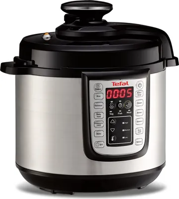Produktbild von Tefal Fast & Delicious Multikocher Schnellkochtopf Slow-Cooker 6L 25 Automatikprogramme CY505E