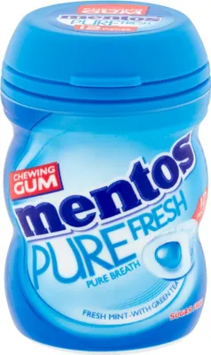 Produktbild von Mentos Pur frisch Minze 10 x 24 Gramm Lakritz