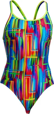 Produktbild von Funkita Girl's Diamond Back One Piece The Glitch - Schwimmanzug Mädchen, Größe:176