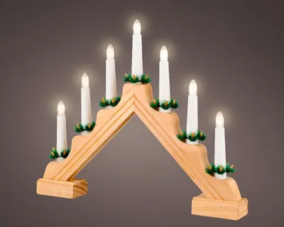 Produktbild von Lumineo LED-Fensterdekoration Weihnachtsbeleuchtung Natur/Warmweiß L 5 x B 39 x H 32 cm für Innen- & Außenbereich