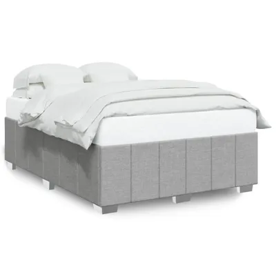 Produktbild von Bettgestell ohne Matratze Hellgrau 140x200 cm Stoff