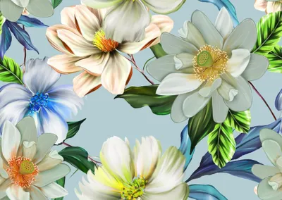 Produktbild von OUTDOOR DEKOSTOFFE OXFORD - Motiv blühende Blumen I DR122