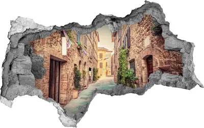 Produktbild von Selbstklebender Loch-3D-Aufkleber 95x73 cm italienische Straße