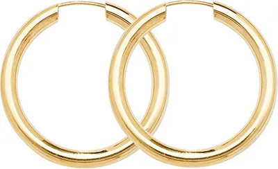 Image de Boucles d'Oreilles Créoles Femme Or 375/1000 - 20mm; TRS15709MM20