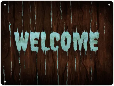 Produktbild von Metallschild XL mit Spruch: Welcome Schild Blechschild Aluminiumschild