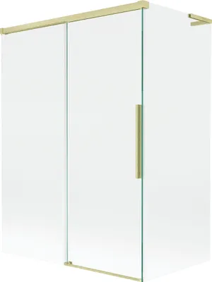Image de Mexen Rox L Paroi pliante pour baignoire à 2 volets coulissants 120 + 70 x 150 cm, transparent, or brossé - 8C9L-120-070-55-00