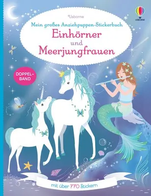 Obrázek produktu pro Mein großes Anziehpuppen-Stickerbuch: Einhörner und Meerjungfrauen