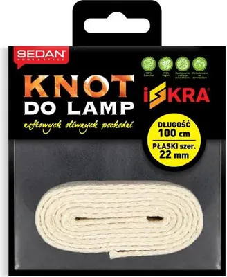 Zdjęcie produktu dla Knot bawełniany do lamp pochodni ISKRA 22mm 1m