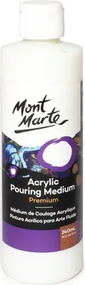 Produktbild von Mont Marte Bastelfarbe PREMIUM Pouring Medium, Acrylfarben Malmittel, in 240 ml, Vermischbar & auf Acrylfarben perfekt abgestimmt, für flüssige Farben