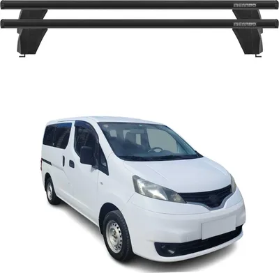 Image de Menabo Barres de toit Transversales pour Nissan NV200 2009-2025 Noir ABE 2x