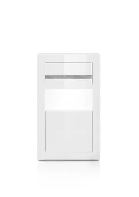 Produktbild von Vitrine Carat Glasvitrine weiß Hochglanz 66 cm
