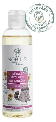 Obrázek produktu pro Dětský mycí olej na zadečky Míša 200 ml Nobilis Tilia