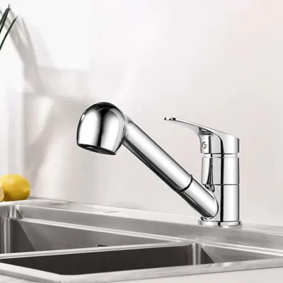 Obrázek produktu pro Kuchyňská baterie s výsuvným výtokem - 360° otočná - Dvoumódová