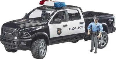 Immagine prodotto di Bruder 02505 - RAM 2500 Police pickup con poliziotto, 1:16