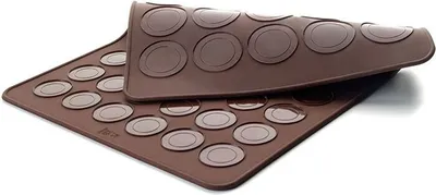Image de Moule en silicone 39x29 cm pour la confection de macarons.